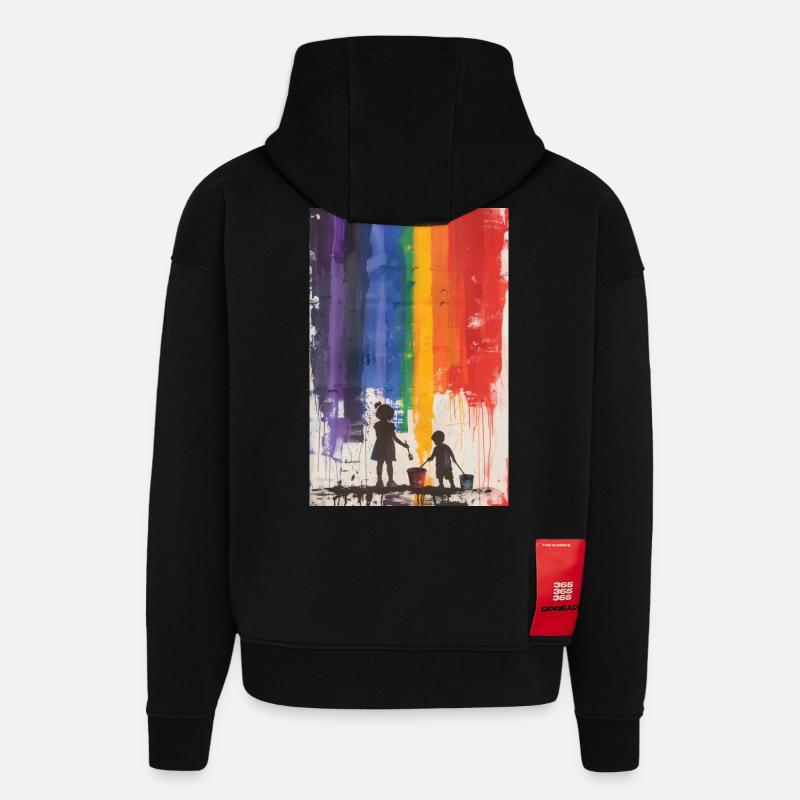 Farbenfroh - Hoodie- made by SPREAD - SOLID BLACK