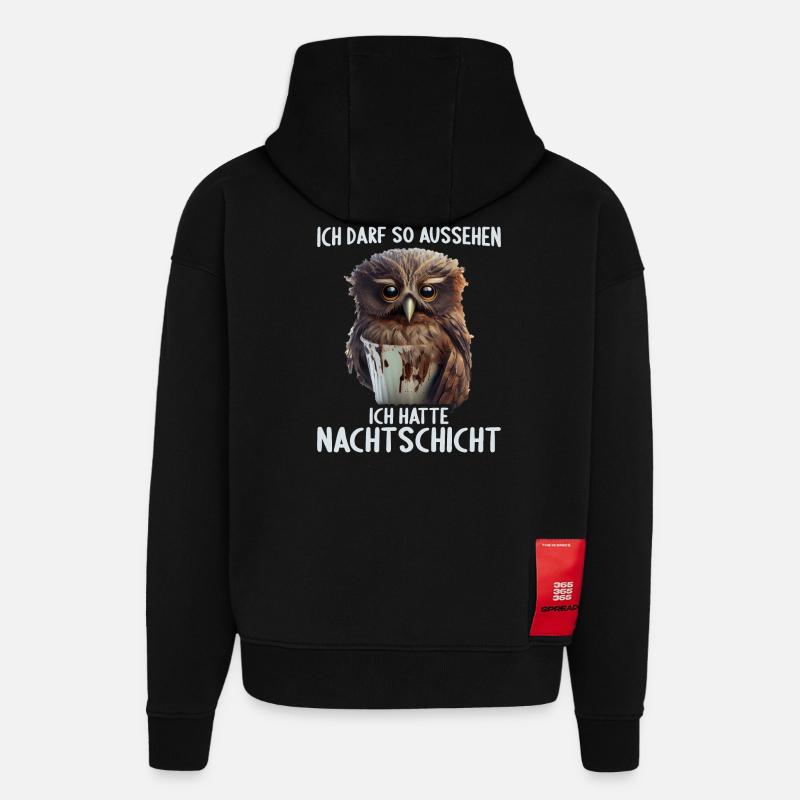 Nachtschicht Dienst Krankenschwester Pflegekraft - Hoodie- made by SPREAD  - SOLID BLACK