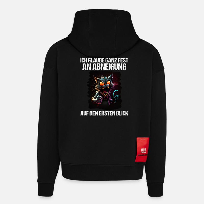 Katze Kätzchen Katzenhalter Katzen Sarkasmus - Hoodie- made by SPREAD - SOLID BLACK