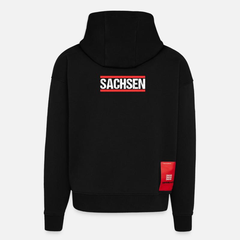 Sachse Sächsin Sachsen - Hoodie- made by SPREAD  - SOLID BLACK