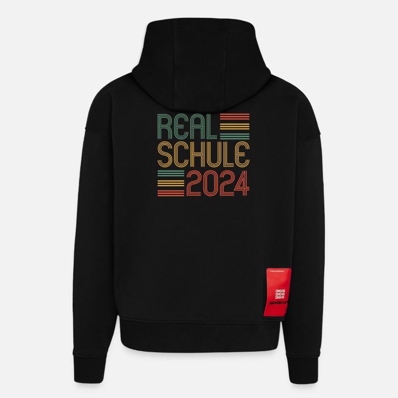 Lycée Jeunes Filles Lycée 2024 - Sweat à capuche bio épais oversize fabriqué en UE - SOLID BLACK