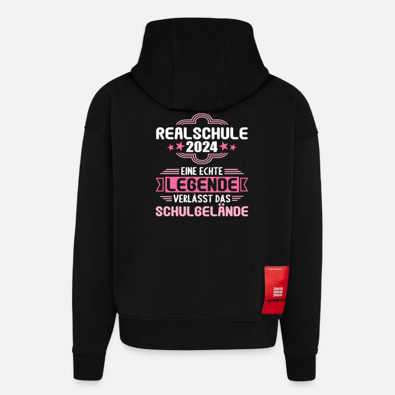 Lycée Jeunes Filles Lycée 2024 - Sweat à capuche bio épais oversize fabriqué en UE - SOLID BLACK