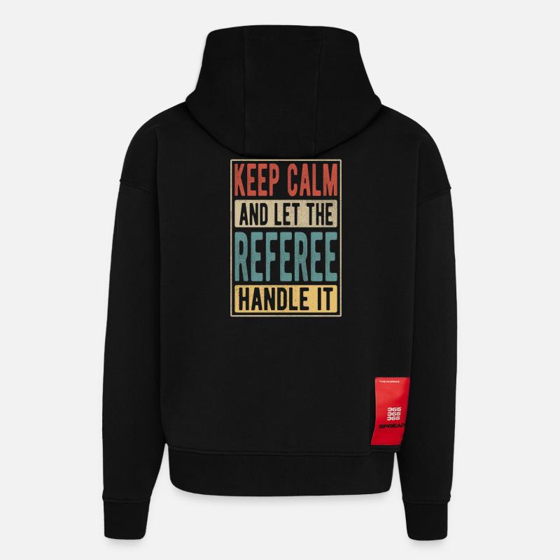 Referee Retro Geschenk - Hoodie- made by SPREAD  - SOLID BLACK