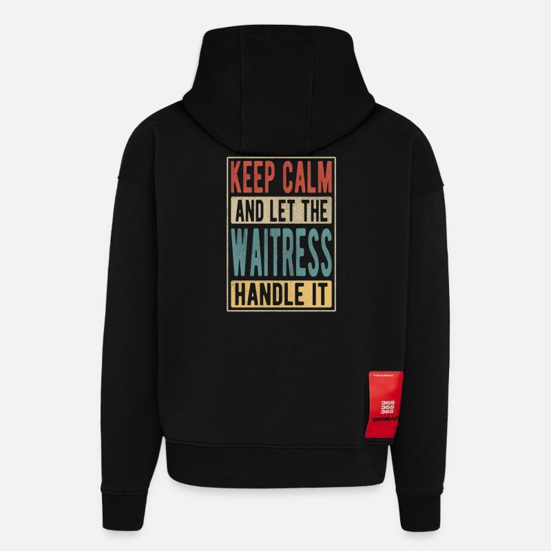 Kellnerin Retro Geschenk - Hoodie- made by SPREAD - SOLID BLACK