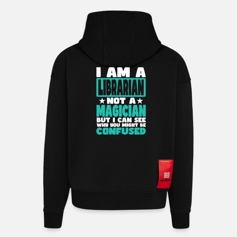 Bibliothekar - Hoodie- made by SPREAD  - SOLID BLACK