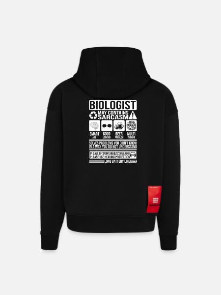 Biologist Sarcasm funny Gift Biologist - Hoodie- made by SPREAD  - SOLID BLACK