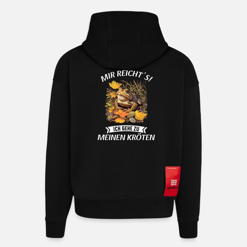 Toad Kröten Kröte - Hoodie- made by SPREAD  - SOLID BLACK