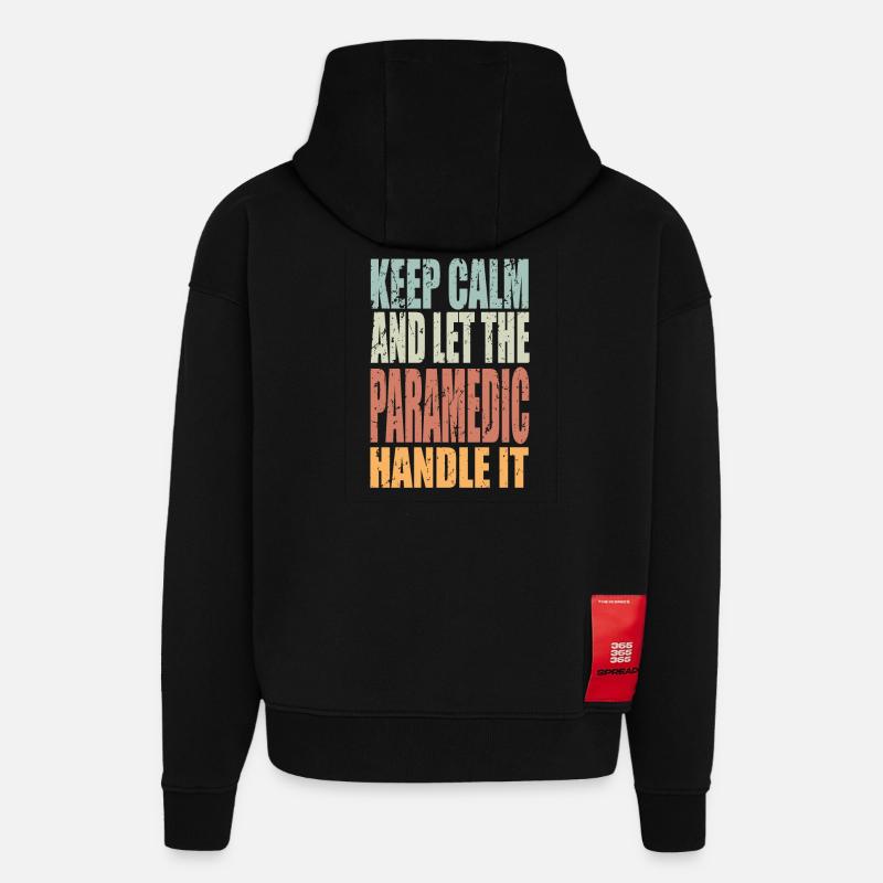 Keep Calm Sanitäter Spruch - Hoodie- made by SPREAD  - SOLID BLACK