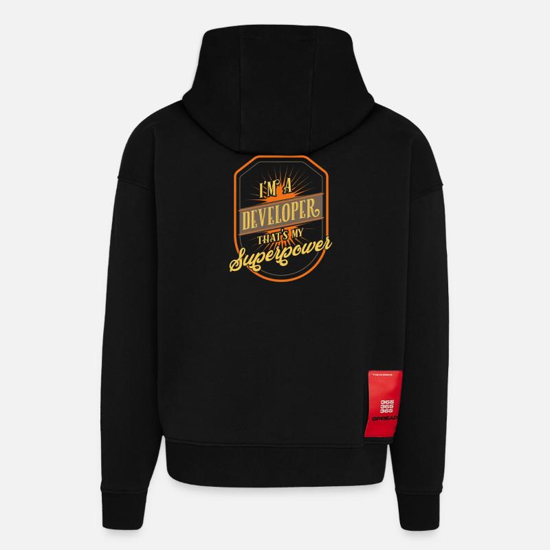 developer - Hoodie- made by SPREAD  - SOLID BLACK