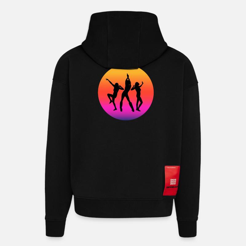 disco, disco fan, disco musikk - Heavyweight Oversized Organic hettegenser produsert i EU - SOLID BLACK