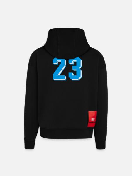 dreiundzwanzig - Sweat à capuche bio épais oversize fabriqué en UE - SOLID BLACK