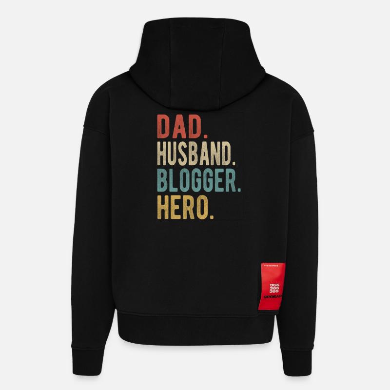 Blogger Papa Ehemann Held - Hoodie- made by SPREAD  - SOLID BLACK
