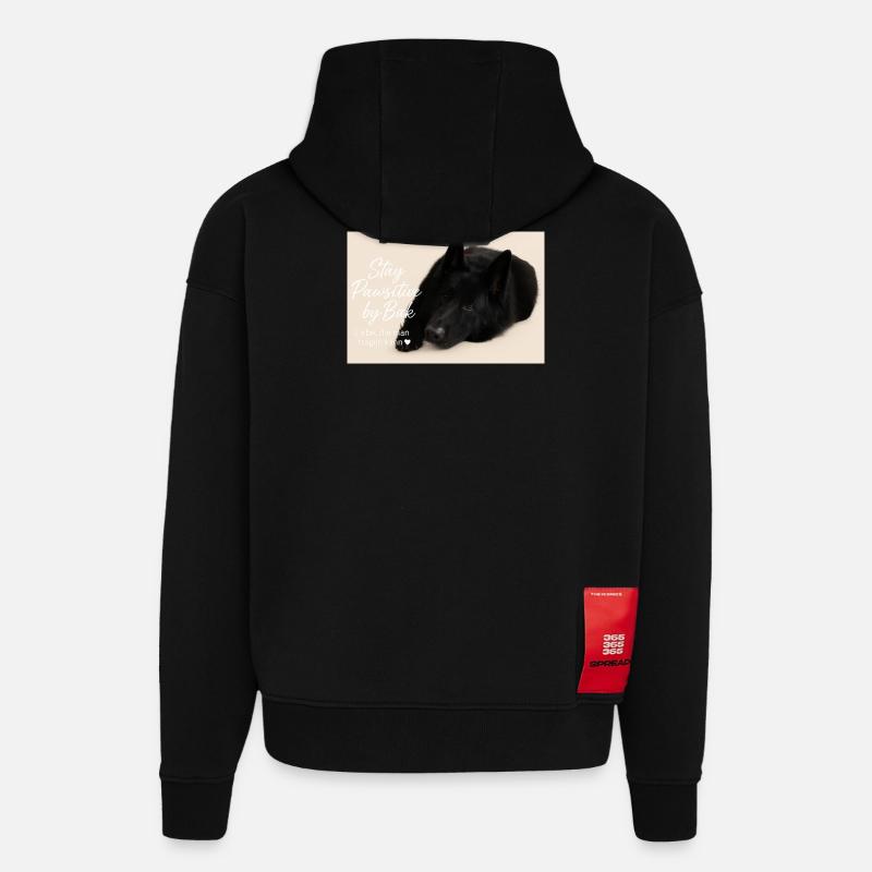 Bak - Sweat à capuche bio épais oversize fabriqué en UE - SOLID BLACK