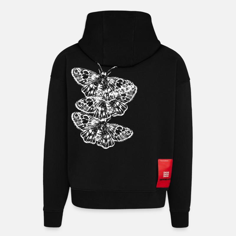 Emo / Punkrock / Gothique - Sweat à capuche bio épais oversize fabriqué en UE - SOLID BLACK