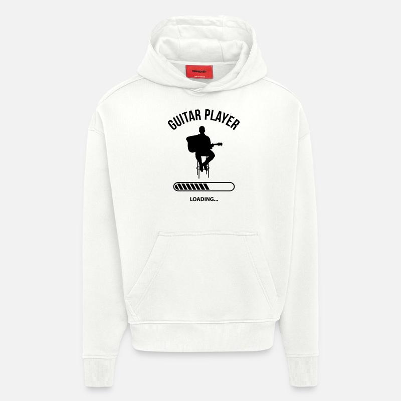 Guitarist Loading - Sweat à capuche bio épais oversize fabriqué en UE - OFF WHITE