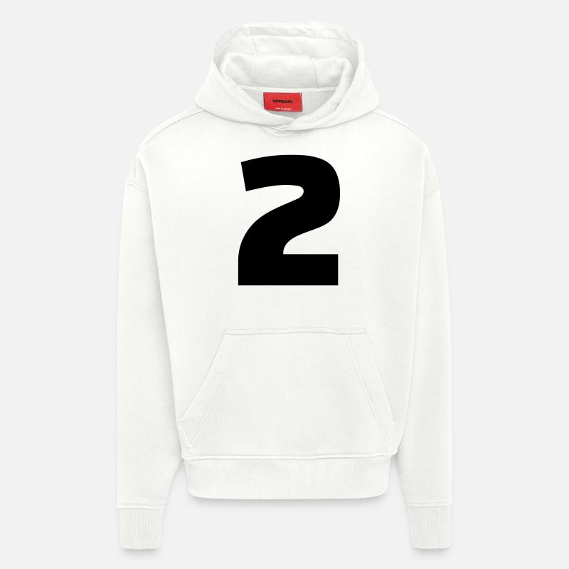 2 - Sweat à capuche bio épais oversize fabriqué en UE - OFF WHITE