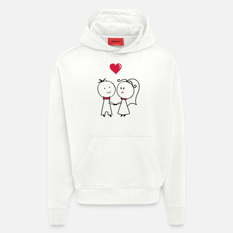 ehepaar_2 - Sweat à capuche bio épais oversize fabriqué en UE - OFF WHITE