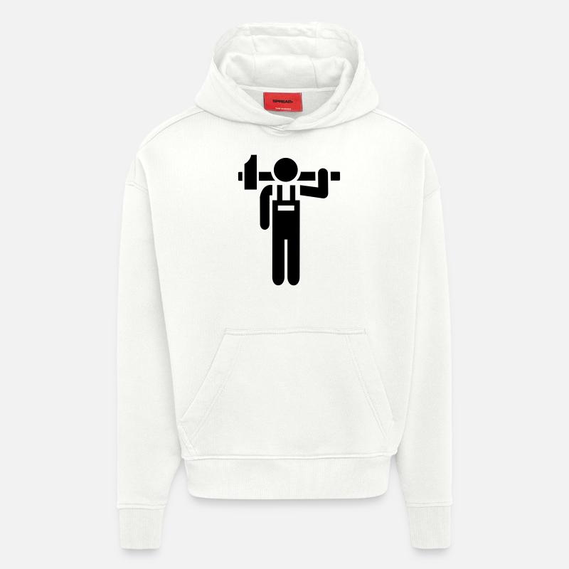 Handwerker - Hoodie- made by SPREAD  - OFF WHITE