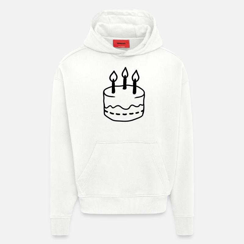 Gâteau - Line - Sweat à capuche bio épais oversize fabriqué en UE - OFF WHITE
