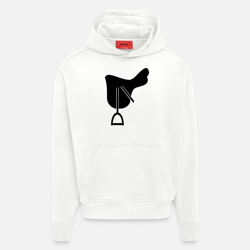 Sattel - Sweat à capuche bio épais oversize fabriqué en UE - OFF WHITE