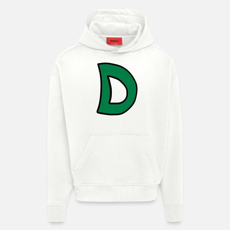 Buchstabe D Comic Cartoon - Hoodie- made by SPREAD  - OFF WHITE