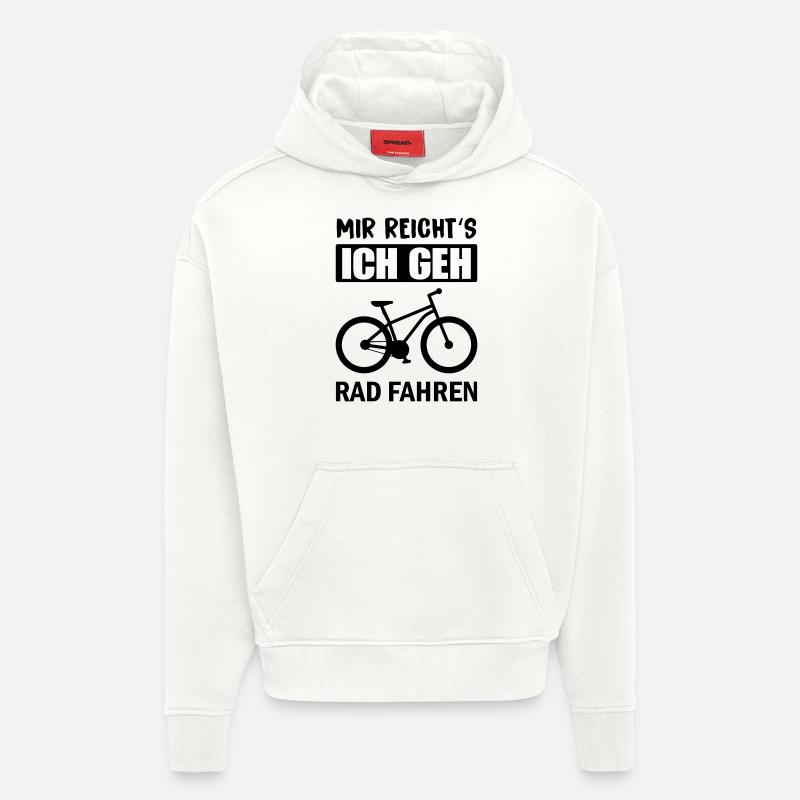 J’en ai assez du vélo - Sweat à capuche bio épais oversize fabriqué en UE - OFF WHITE
