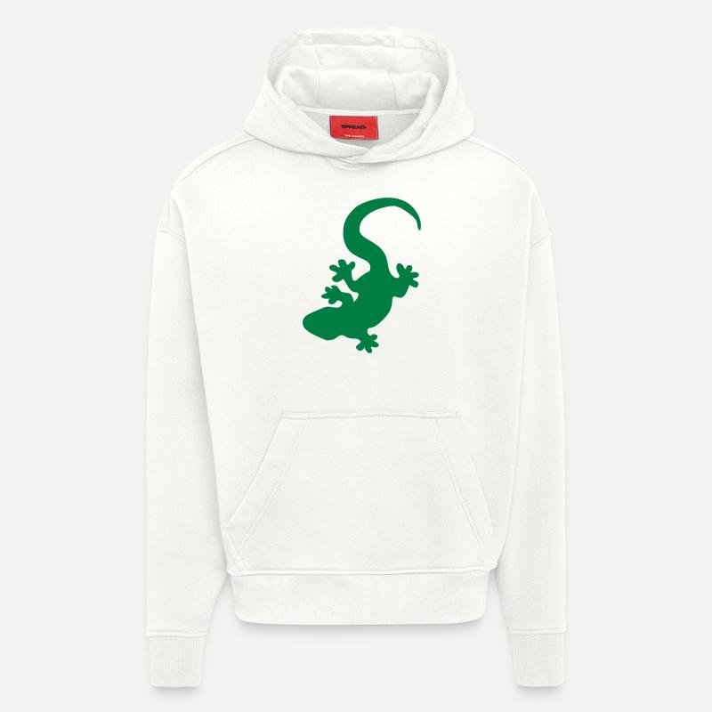 Ein Gecko - Hoodie- made by SPREAD  - OFF WHITE
