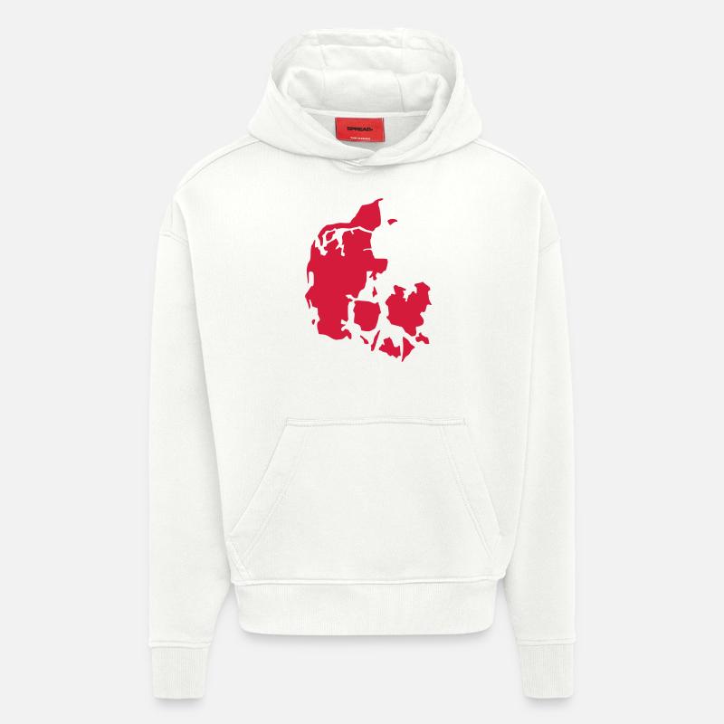 Danemark - Sweat à capuche bio épais oversize fabriqué en UE - OFF WHITE