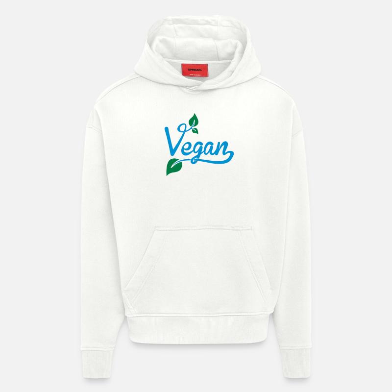 Vegan - Sweat à capuche bio épais oversize fabriqué en UE - OFF WHITE