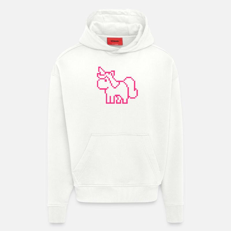 pixel einhorn - Hoodie- made by SPREAD  - OFF WHITE