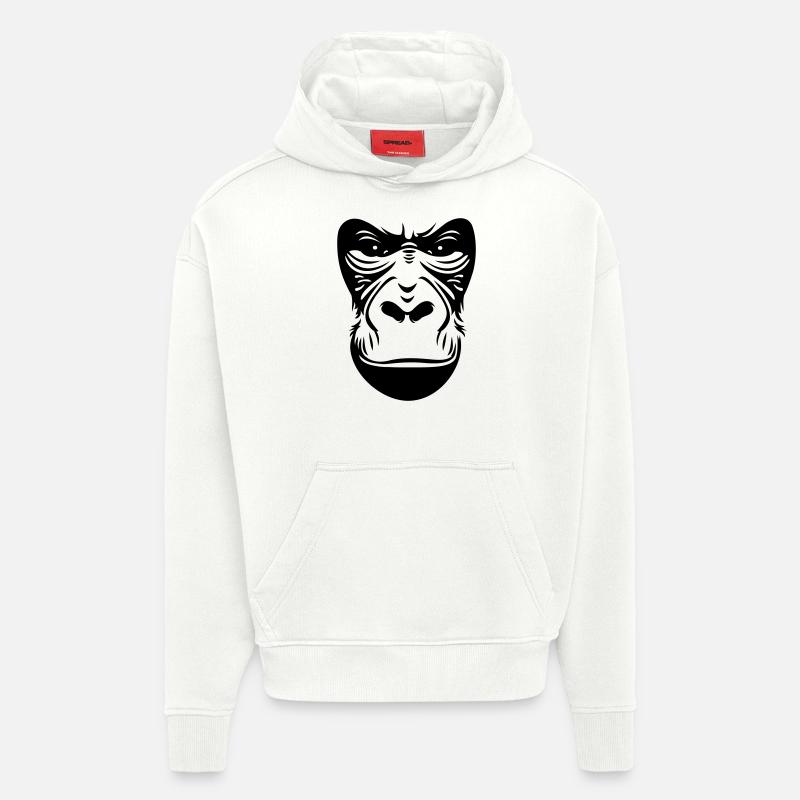 Gorilla - Hoodie- made by SPREAD  - OFF WHITE