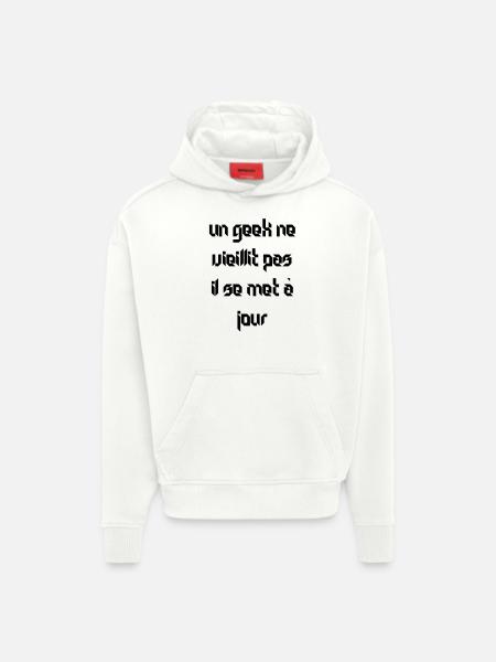 geeks - Hoodie- made by SPREAD - OFF WHITE
