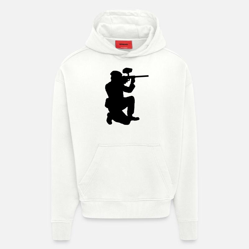 paintball - Hoodie- made by SPREAD  - OFF WHITE