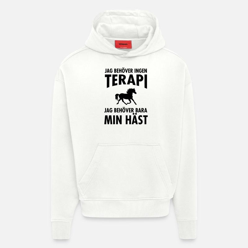 Terapi Min Häst - Hoodie- made by SPREAD  - OFF WHITE