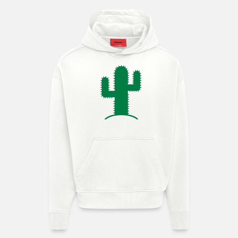Cactus - Hoodie- made by SPREAD  - OFF WHITE