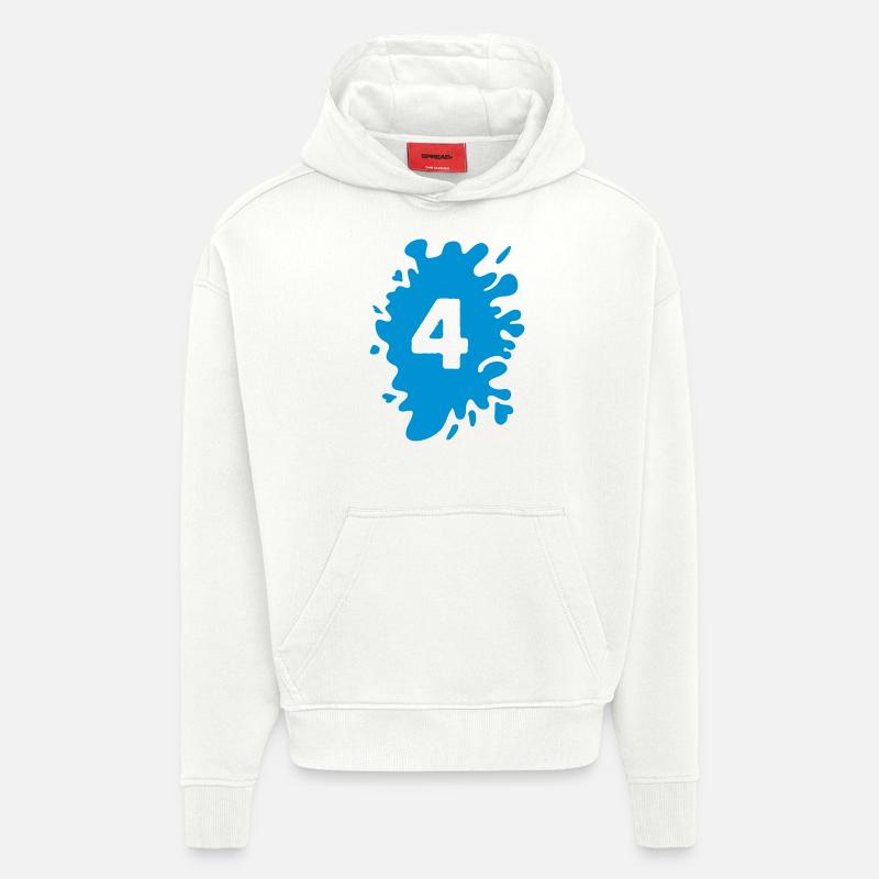 Blobs 4 - Sweat à capuche bio épais oversize fabriqué en UE - OFF WHITE