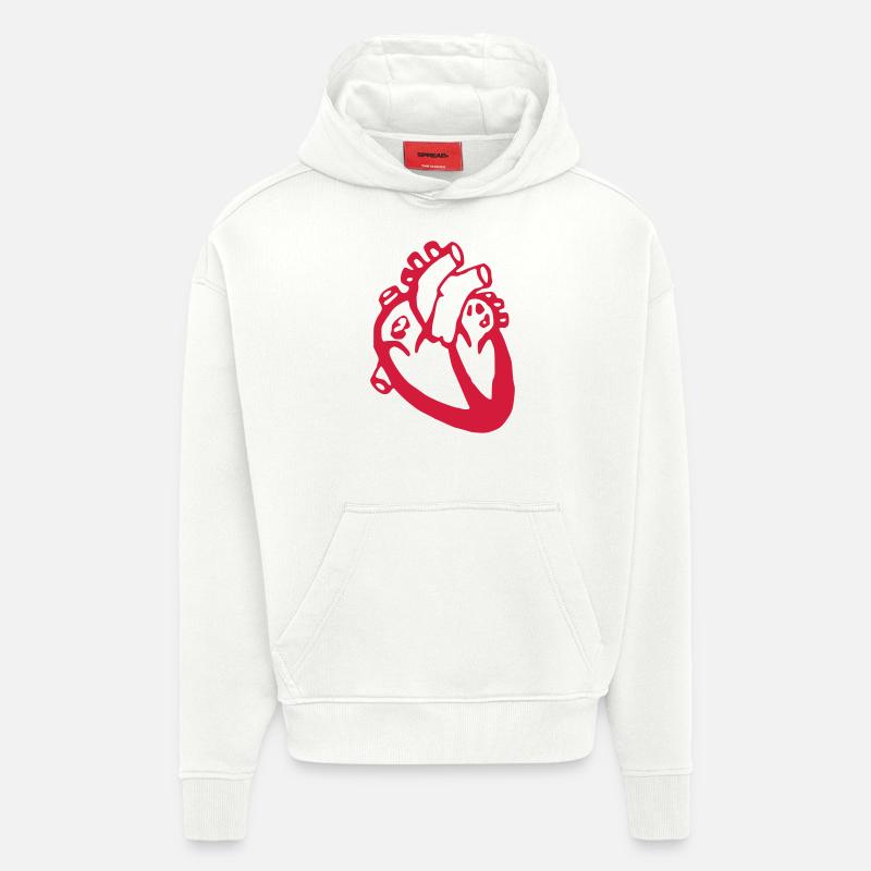 Herz - Medizin - Hoodie- made by SPREAD  - OFF WHITE