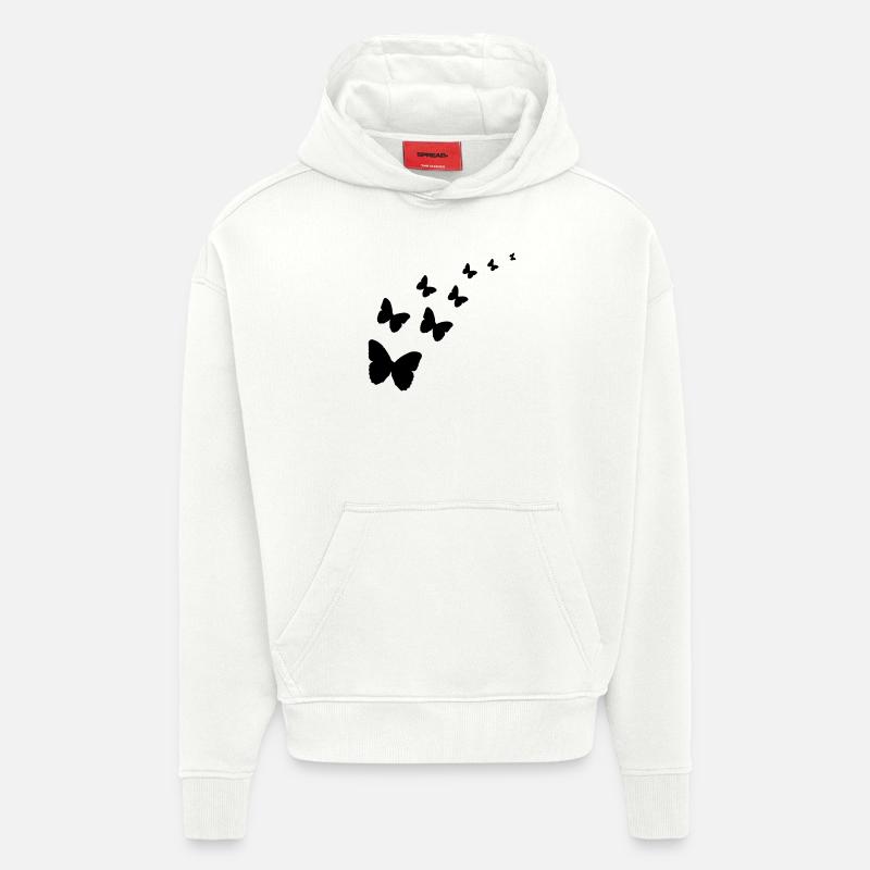 Schmetterlinge - Hoodie- made by SPREAD  - OFF WHITE