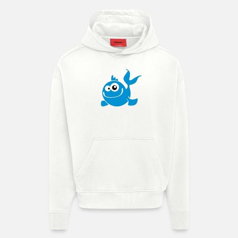 fish boy - Hoodie- made by SPREAD  - OFF WHITE