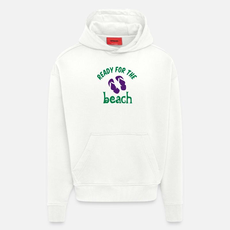 fête - Sweat à capuche bio épais oversize fabriqué en UE - OFF WHITE
