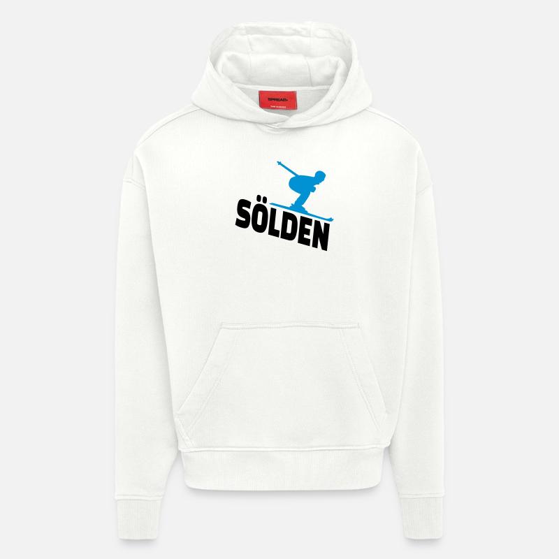 Sölden - Sweat à capuche bio épais oversize fabriqué en UE - OFF WHITE