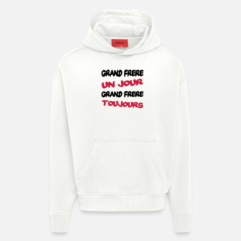 GRAND FRERE - Sweat à capuche bio épais oversize fabriqué en UE - OFF WHITE