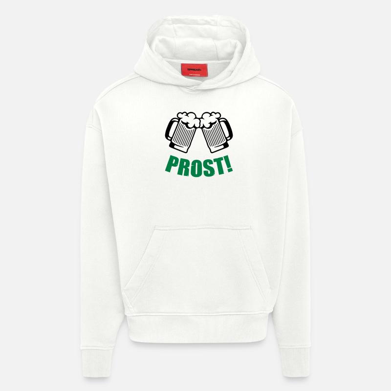 bier prost - Hoodie- made by SPREAD  - OFF WHITE