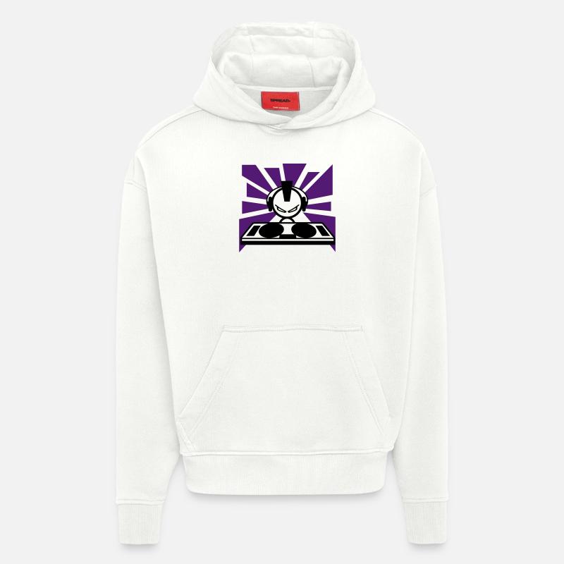 DJ - Sweat à capuche bio épais oversize fabriqué en UE - OFF WHITE