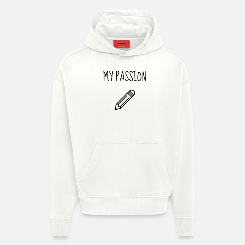 Dessin / Dessinateur / Drawing / Drawer - Sweat à capuche bio épais oversize fabriqué en UE - OFF WHITE