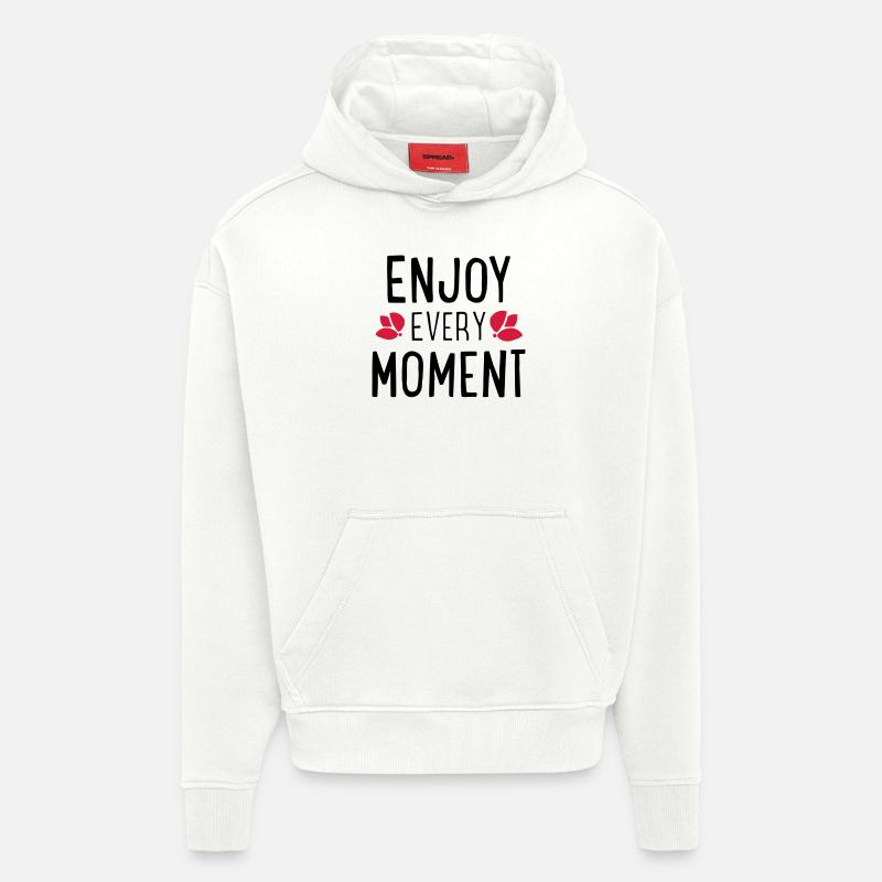 Des phrases drôles - Sweat à capuche bio épais oversize fabriqué en UE - OFF WHITE