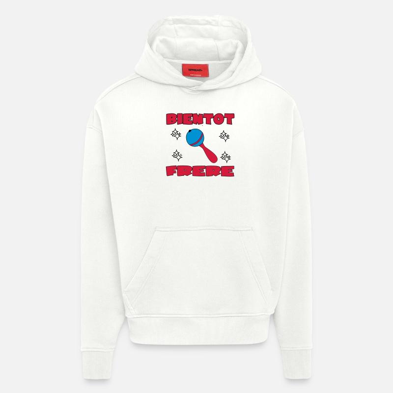 BIENTOT FRERE - Sweat à capuche bio épais oversize fabriqué en UE - OFF WHITE