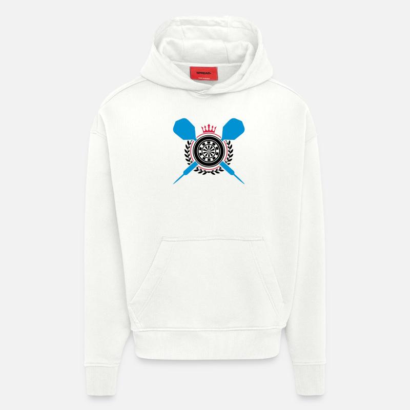 Fléchettes Fléchettes Fléchettes - Sweat à capuche bio épais oversize fabriqué en UE - OFF WHITE