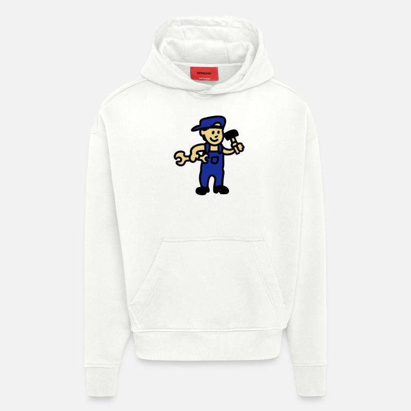 Handwerker 3 - Hoodie- made by SPREAD  - OFF WHITE