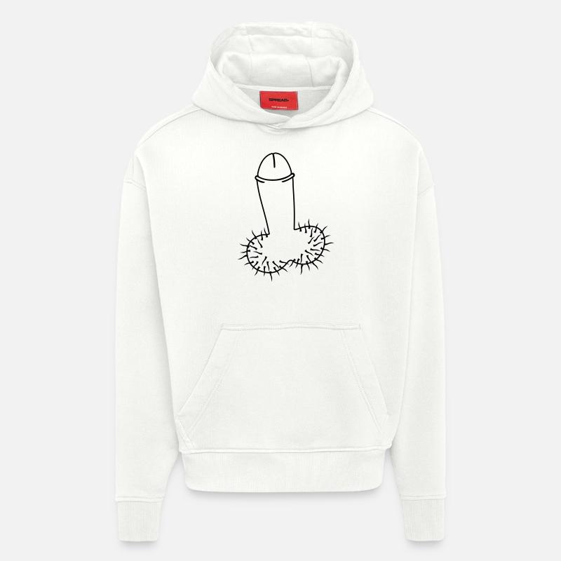lustiger Pimmel witziger Penis - Hoodie- made by SPREAD - OFF WHITE